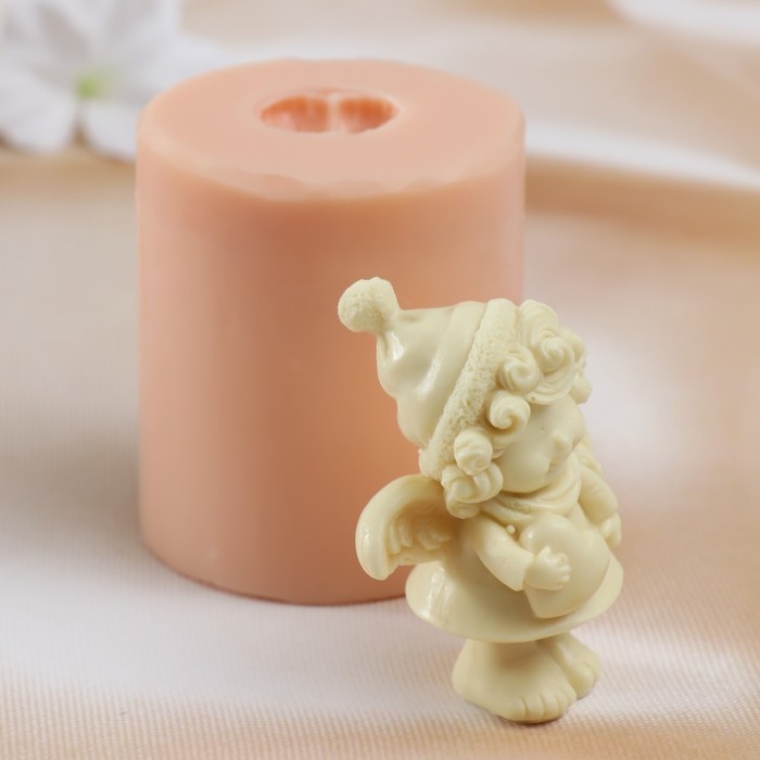 Молд силиконовый Молд силиконовый "Новогодний ангел2" 6х5,5х7,5 см (издел. 7х5,3х3,5 см)