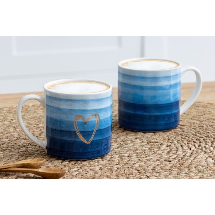 Кружка керамическая «Море», 350 мл, цвет голубой Кружка керамическая «Море», 350 мл, цвет голубой