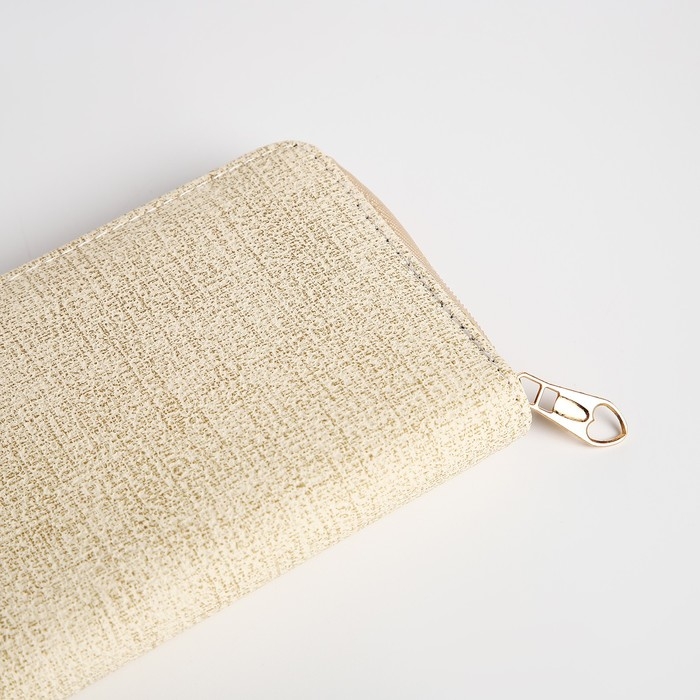 Кошелёк женский на молнии, цвет бежевый Кошелёк женский на молнии, цвет бежевый