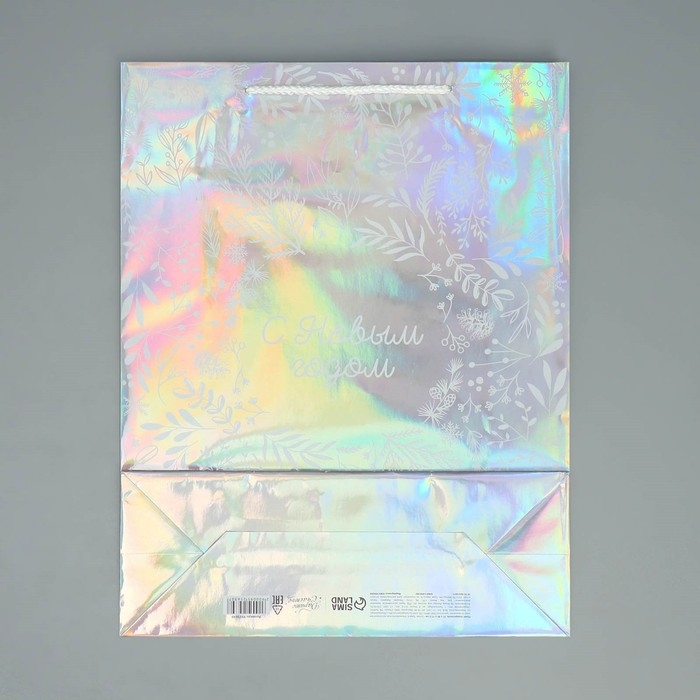 Пакет голографический «Новогодняя поляна», L 31 х 40 х 11.5 см, Новый год Пакет голографический «Новогодняя поляна», L 31 х 40 х 11.5 см, Новый год