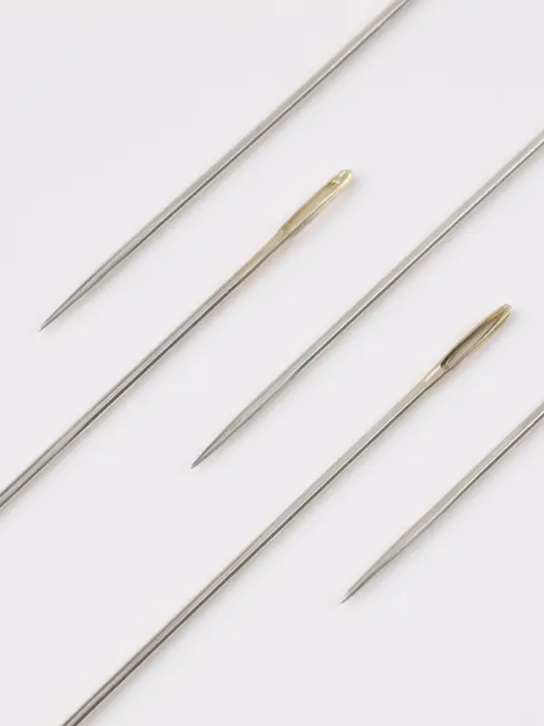 Иглы швейные №1/5, с золотым ушком, d=0.93 мм, 5 см, набор 10 шт.