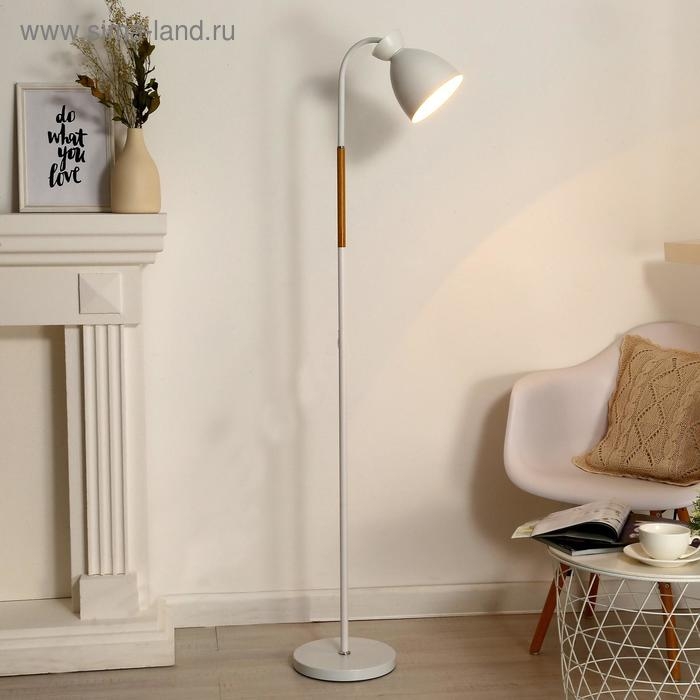 Торшер "Нова" 1х60Вт E27 белый 34х21,5х162 см.