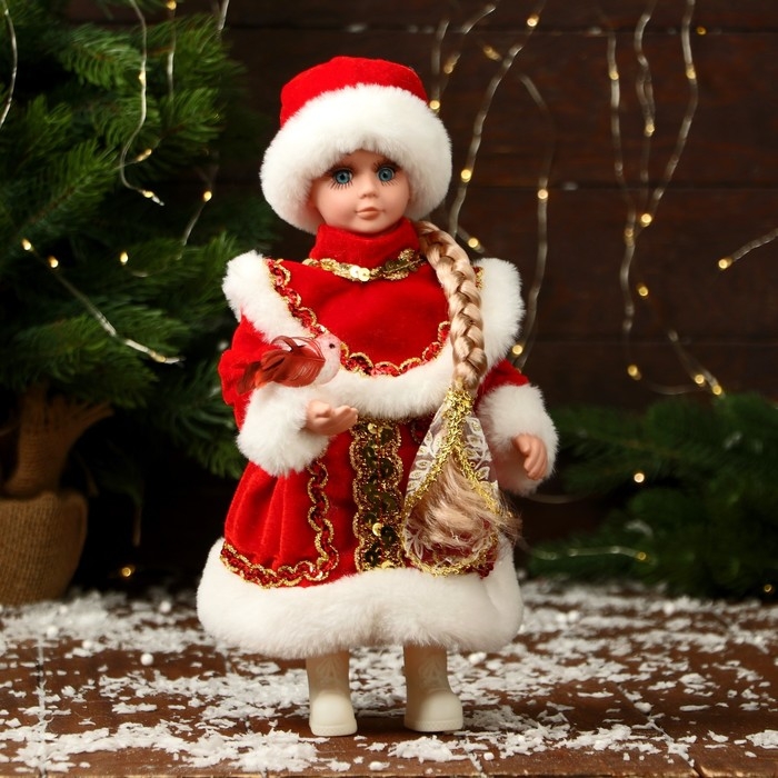 Снегурочка Снегурочка "В пышной шубке" 14х30 см, красный