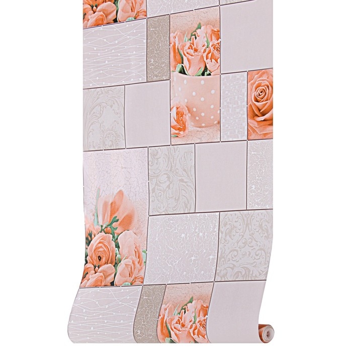 Бумажные обои Розы 1301-1, 0,53х10,05м, розовый золото Бумажные обои Розы 1301-1, 0,53х10,05м, розовый золото