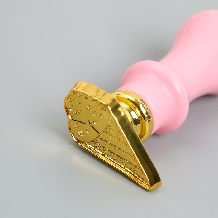 Печать для сургуча с пластиковой ручкой фигурная Печать для сургуча с пластиковой ручкой фигурная "Рожок мороженого" 6,3 см