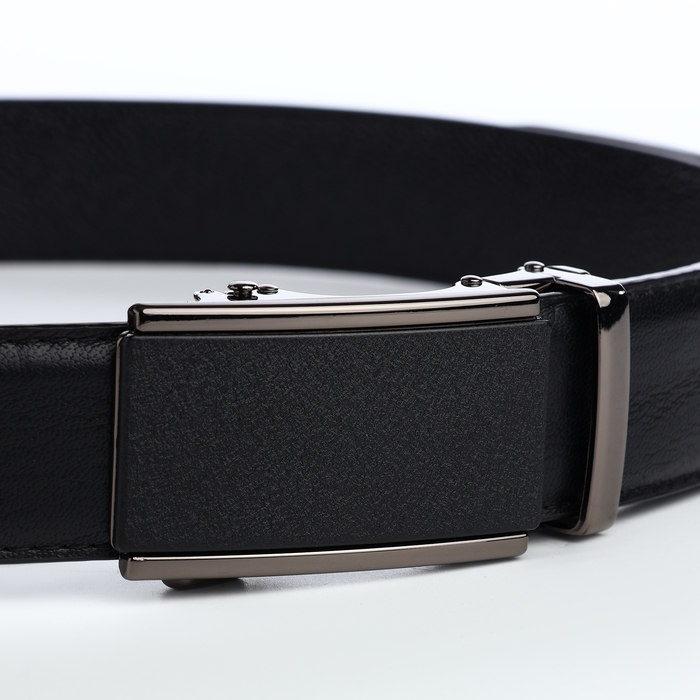 Ремень мужской, ширина 3,6 см, винт, пряжка автомат, цвет чёрный Ремень мужской, ширина 3,6 см, винт, пряжка автомат, цвет чёрный