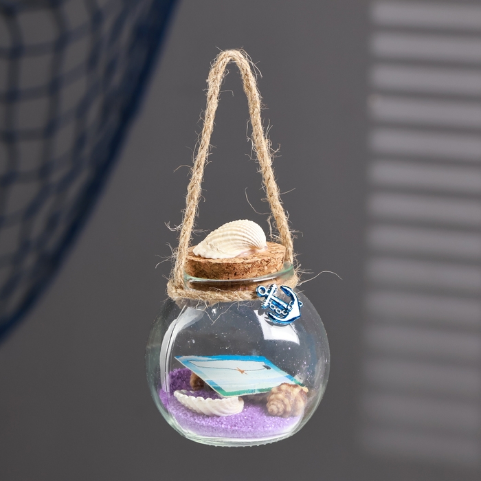 Сувенир в бутылке Сувенир в бутылке "Ракушки" 7*7*6см, микс