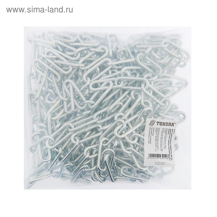 Цепь длиннозвенная ТУНДРА krep, DIN763, диаметр 4 мм, сварная, оцинкованная, 10 м Цепь длиннозвенная ТУНДРА krep, DIN763, диаметр 4 мм, сварная, оцинкованная, 10 м