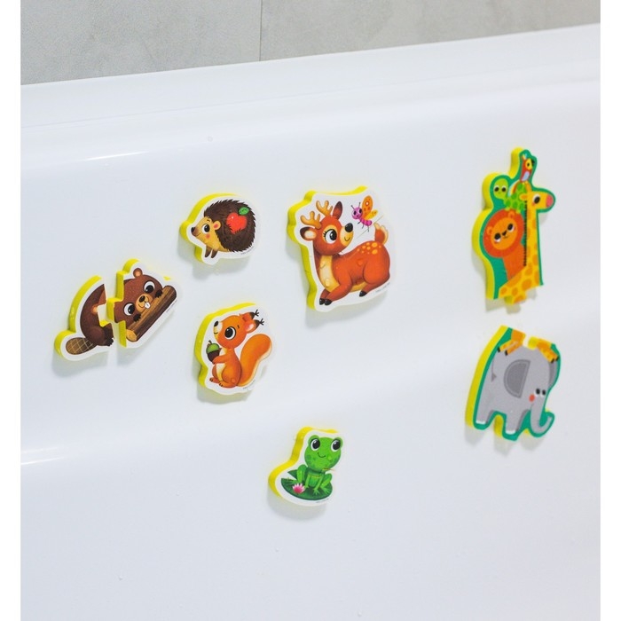 Мягкий пазл для малышей «Лесные зверята», 5 пазлов, Крошка Я Мягкий пазл для малышей «Лесные зверята», 5 пазлов, Крошка Я