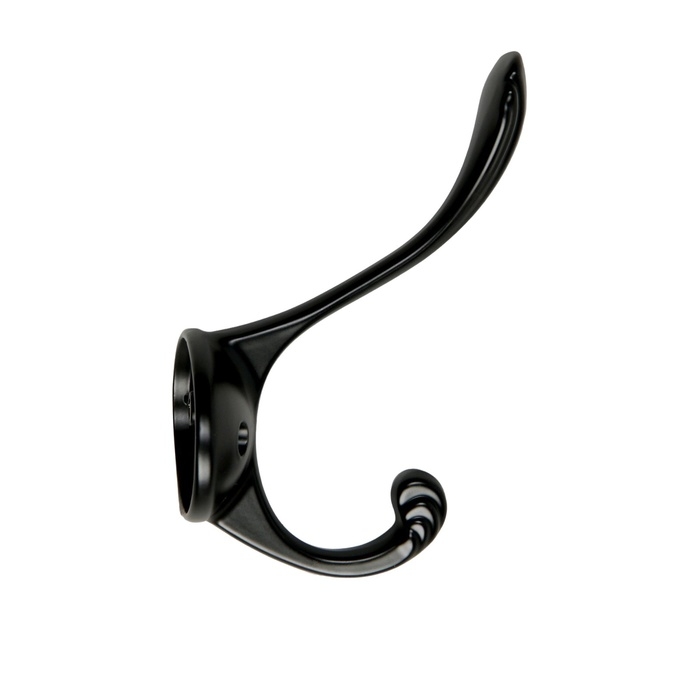 Крючок мебельный CAPPIO RARITY, двухрожковый, черный Крючок мебельный CAPPIO RARITY, двухрожковый, черный