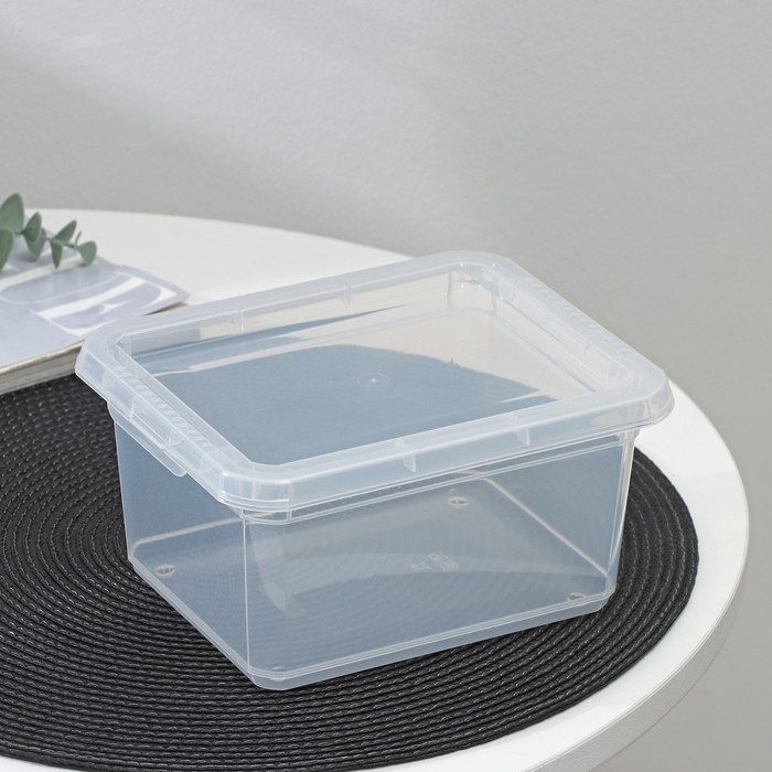 Контейнер для хранения с крышкой Palm, 2 л, 19×15.3×9.8 см, цвет прозрачный Контейнер для хранения с крышкой Palm, 2 л, 19×15.3×9.8 см, цвет прозрачный