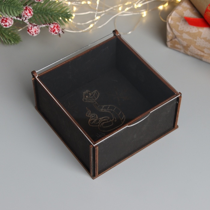 Новогодняя шкатулка "Змейка 2025" 6х12х12 см