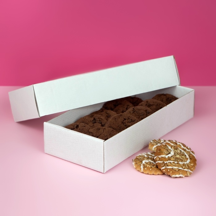 Коробка сборная без печати крышка-дно белая с окном 24 х 11 х 4,5 см Коробка сборная без печати крышка-дно белая с окном 24 х 11 х 4,5 см