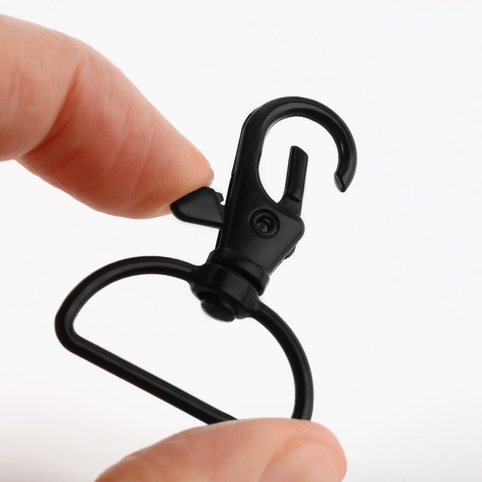 Карабин металлический, 41 × 30 мм / 25 × 2 мм, 5 шт, цвет чёрный Карабин металлический, 41 × 30 мм / 25 × 2 мм, 5 шт, цвет чёрный