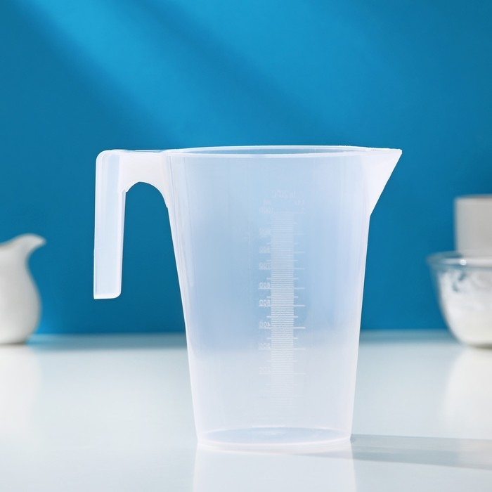 Мерный стакан Доляна, 1 л, цвет прозрачный Мерный стакан Доляна, 1 л, цвет прозрачный