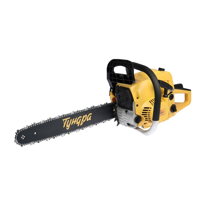 Бензопила ТУНДРА, 11500 об/мин, 450 мм, 18 Бензопила ТУНДРА, 11500 об/мин, 450 мм, 18", 72 звена, 0.325", 1.5 мм, 3.3 л.с., 52 см3