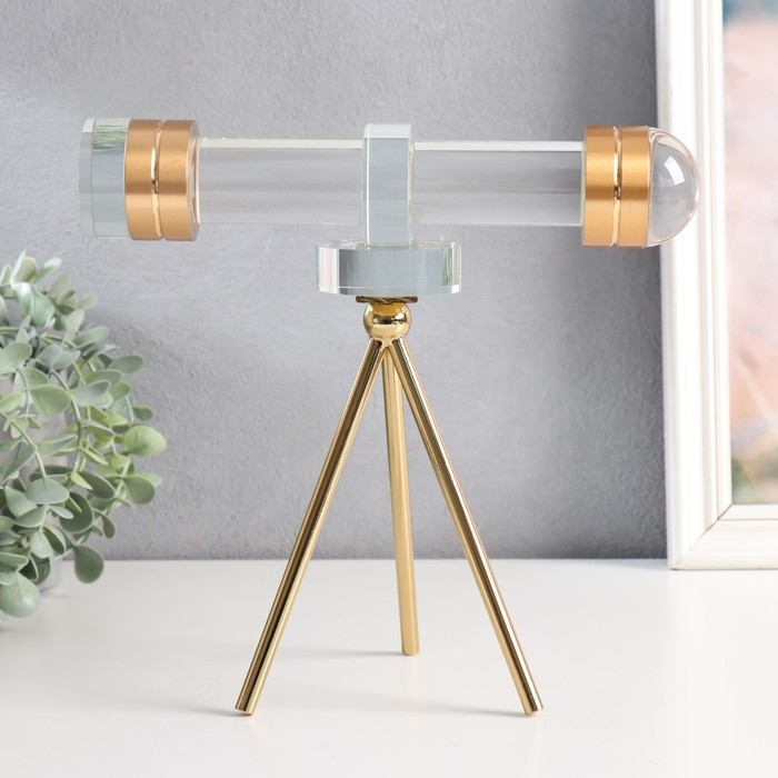 Сувенир стекло, металл  Сувенир стекло, металл "Подзорная труба" 24х14х25 см