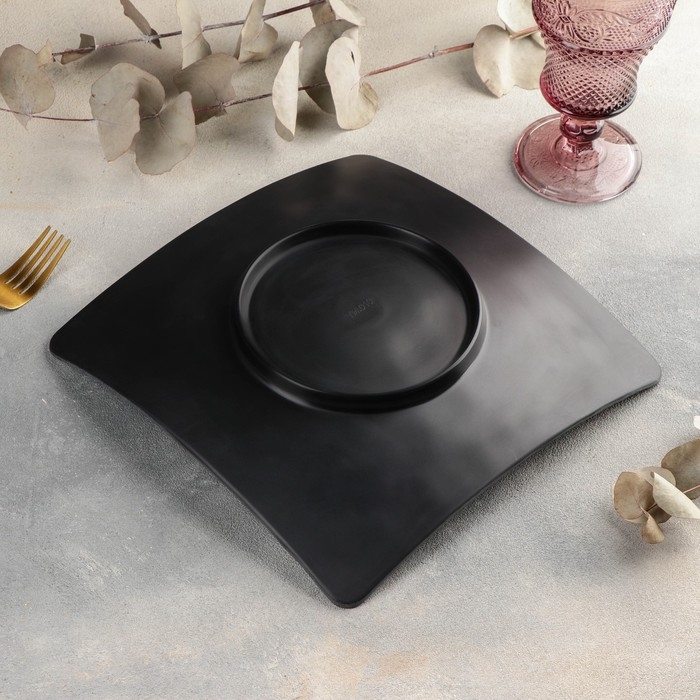 Блюдо «Чёрный Восток», 25×25×5 см, цвет чёрный