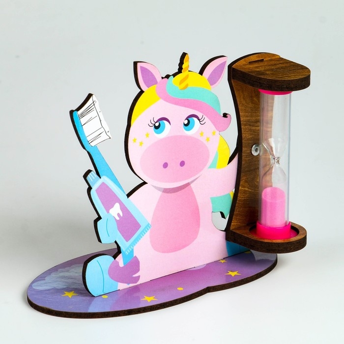 Песочные часы для чистки зубов Песочные часы для чистки зубов "Единорог", таймер 3 минуты