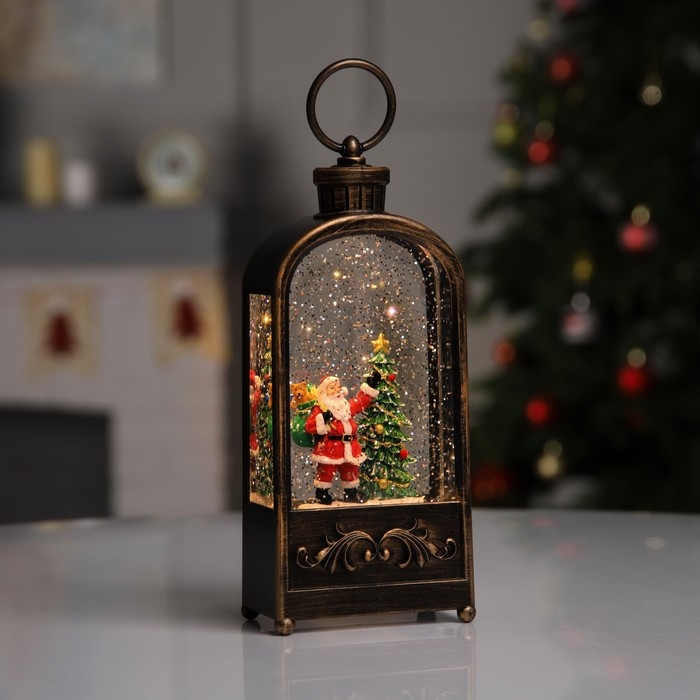 Светодиодная фигура «Фонарь с Дедом Морозом» 10.2 × 23 × 5.8 см, пластик, батарейки ААх3 (не в комплекте), USB, свечение тёплое белое Светодиодная фигура «Фонарь с Дедом Морозом» 10.2 × 23 × 5.8 см, пластик, батарейки ААх3 (не в комплекте), USB, свечение тёплое белое