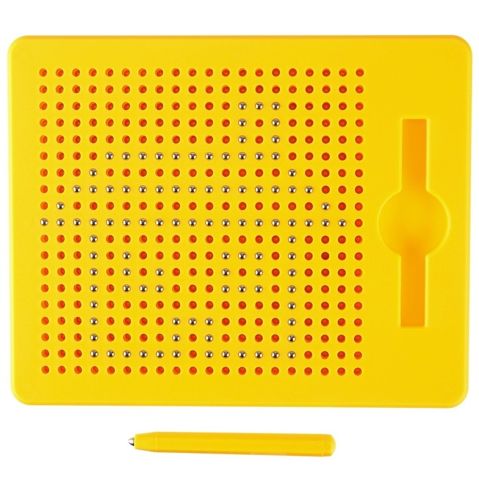 Планшет обучающий «Магнитное рисование: Лео и Тиг», 380 отверстий, цвет жёлтый Планшет обучающий «Магнитное рисование: Лео и Тиг», 380 отверстий, цвет жёлтый