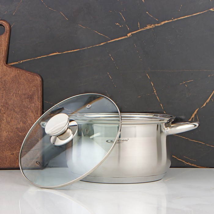 Кастрюля «Диана», d=22 см, 4,2 л, капсульное дно, индукция Кастрюля «Диана», d=22 см, 4,2 л, капсульное дно, индукция