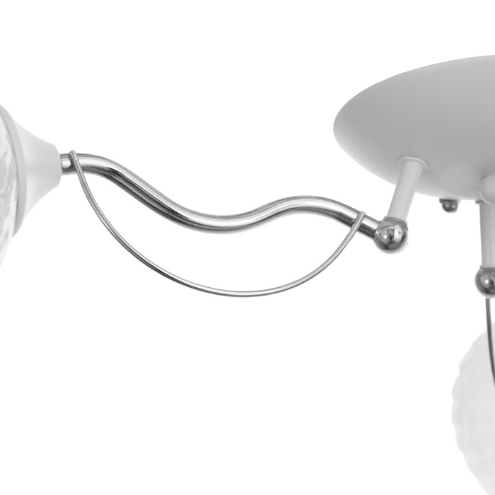 Люстра Люстра "Элия" 3хЕ27 40Вт бело-хромовый 47х47х18 см BayerLux