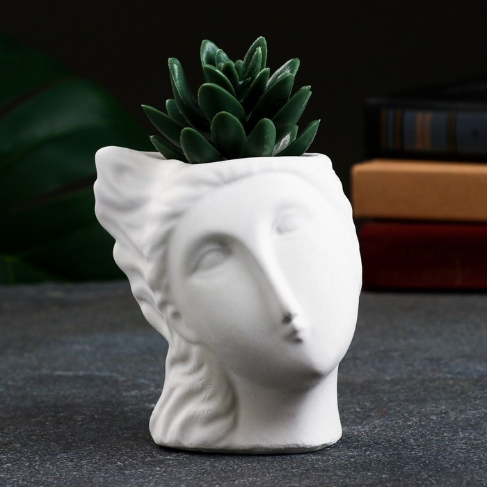 Фигурное кашпо  Фигурное кашпо "Гречанка" перламутр, 11х10х10см