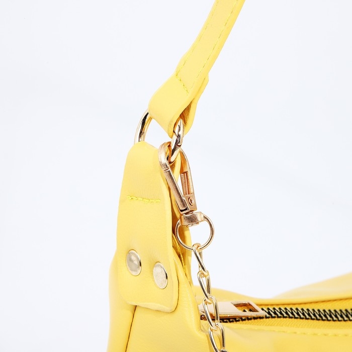 Сумка-багет на молнии, цвет жёлтый Сумка-багет на молнии, цвет жёлтый