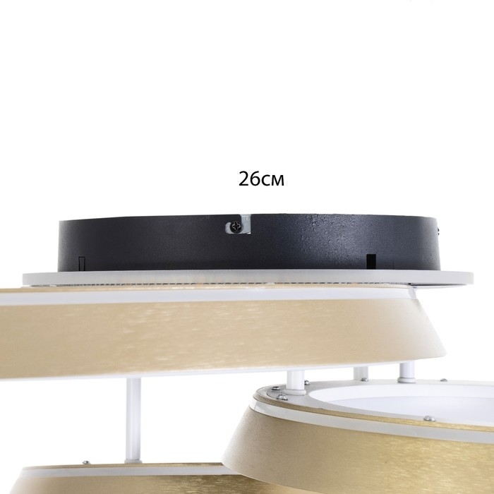 Люстра с ПДУ Люстра с ПДУ "Анелло" 3хLED 3000-6000К 184Вт черно-золотой 85х78х21 см BayerLux