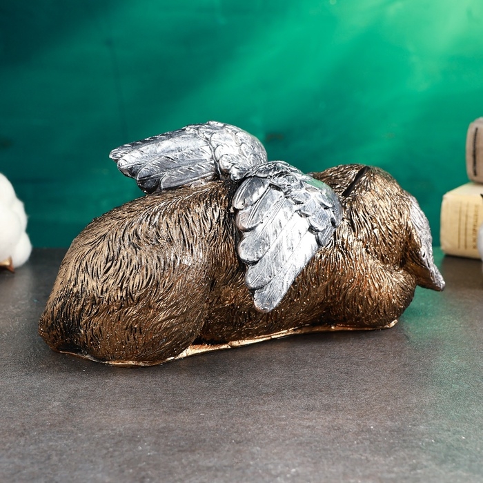 Копилка Копилка "Песик ангел" 21х12см, бонза с серебром