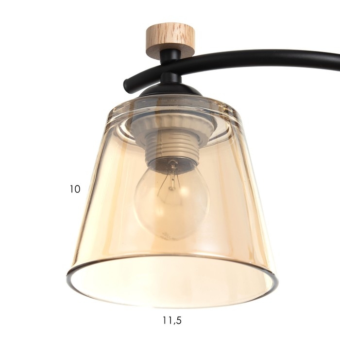 Люстра Люстра "Алатея" 5хЕ27 40Вт чёрный 58х58х27 см BayerLux