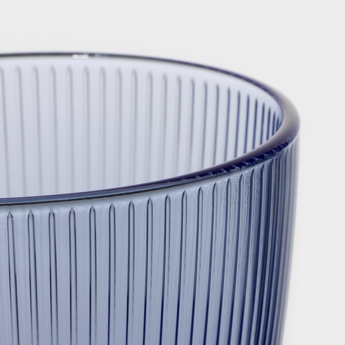 Стакан низкий стеклянный «Концепто Страйпи», 250 мл, цвет синий Стакан низкий стеклянный «Концепто Страйпи», 250 мл, цвет синий