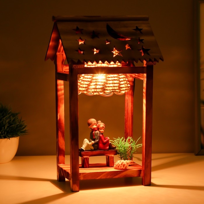 Настольная лампа Настольная лампа "Влюбленная пара" Е12 10х14х28 см