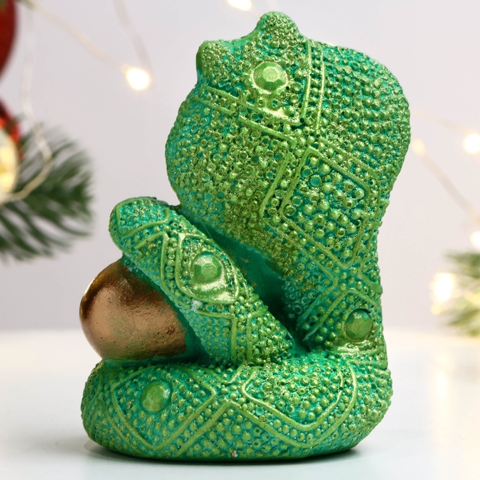 Новый год. Символ 2025. Фигура Новый год. Символ 2025. Фигура "Змея Офиура" светло-зеленая, 6х5х5см