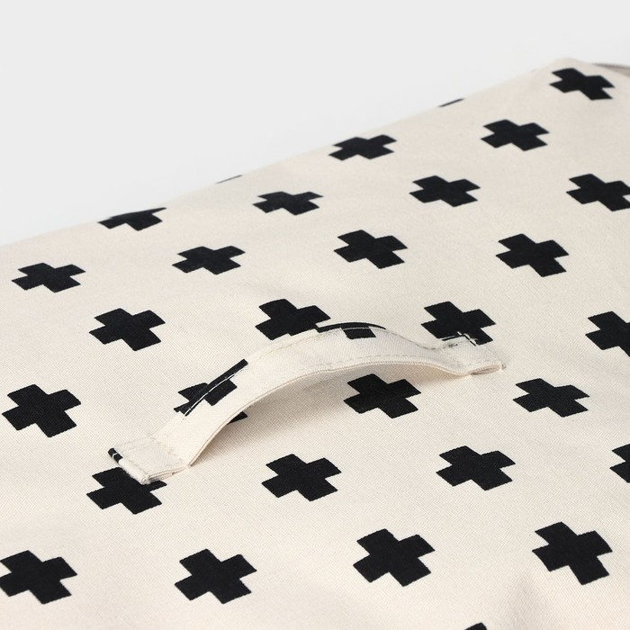 Кофр для хранения вещей «Ажур», 55×42×25 см, цвет чёрно-молочный Кофр для хранения вещей «Ажур», 55×42×25 см, цвет чёрно-молочный