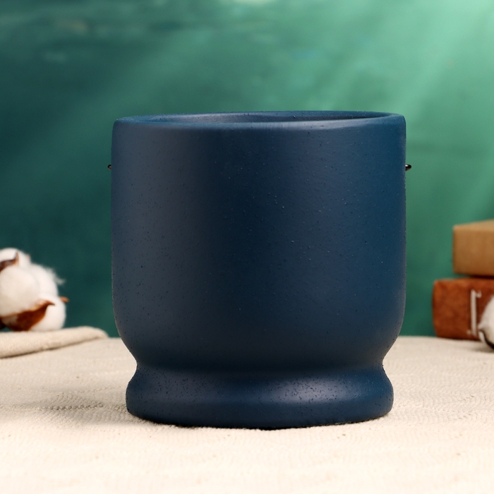 Кашпо  Кашпо "Горшок который выжил" 14х14х13см, синее