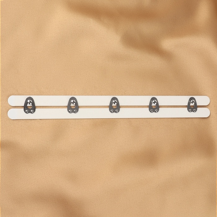 Бюск-застёжка для корсета, 25 см, цвет белый/серебряный Бюск-застёжка для корсета, 25 см, цвет белый/серебряный