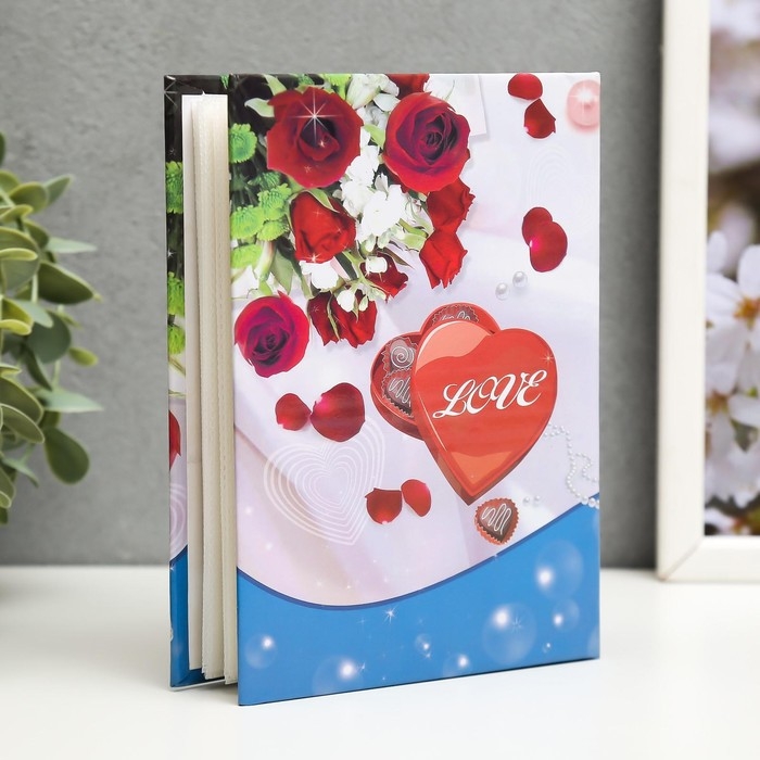 Фотоальбом на 96 фото 10х15 см Фотоальбом на 96 фото 10х15 см "Сердца, любовь" МИКС 16,5х12,5х5 см
