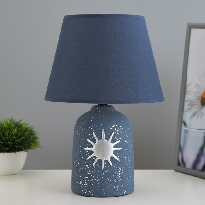 Настольная лампа Настольная лампа "Мирель" Е14 40Вт синий 22,5х22,5х34 см RISALUX