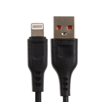 Кабель D-01L, Lightning - USB, 2.4 А, 1 м, черный