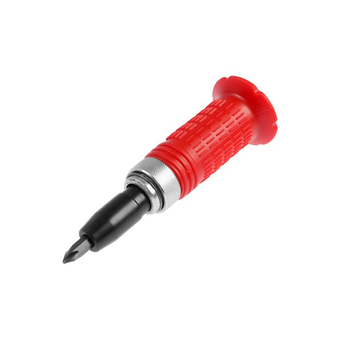 Отвертка ударно-поворотная ТУНДРА 1/2 Отвертка ударно-поворотная ТУНДРА 1/2", с битами 6 шт., обрезиненная рукоятка, кейс