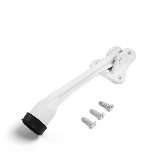 Фиксатор дверной LOCKLAND, Фиксатор дверной LOCKLAND, "козья ножка", цвет белый