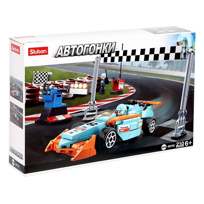 Конструктор гоночная машина &laquo;Болид&raquo; Sluban Автогонки, 210 деталей, 6+