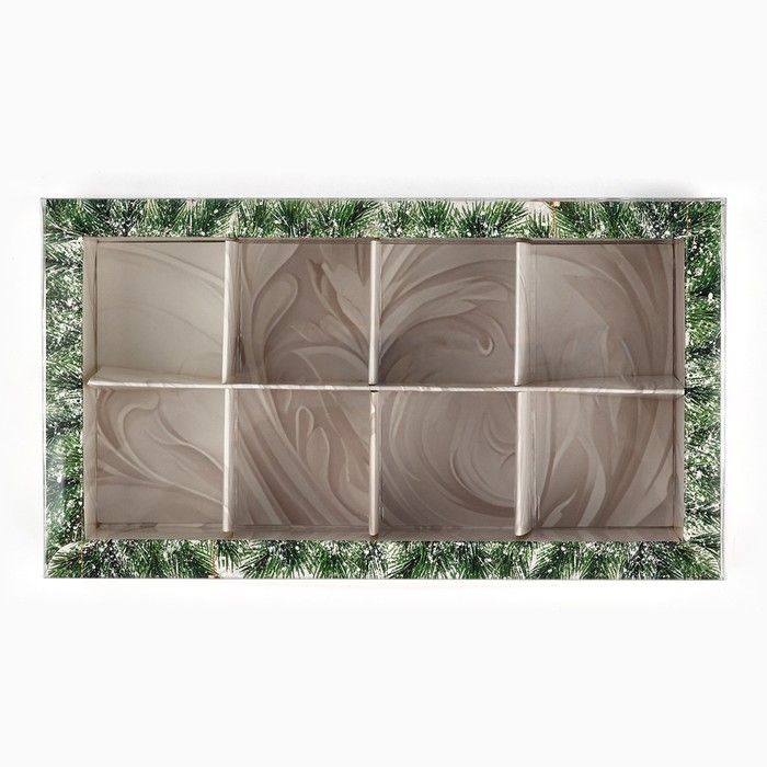 Коробка под 8 конфет с ячейками «Волшебного Нового года», 10 х 18.5 х 3 см, Новый год Коробка под 8 конфет с ячейками «Волшебного Нового года», 10 х 18.5 х 3 см, Новый год