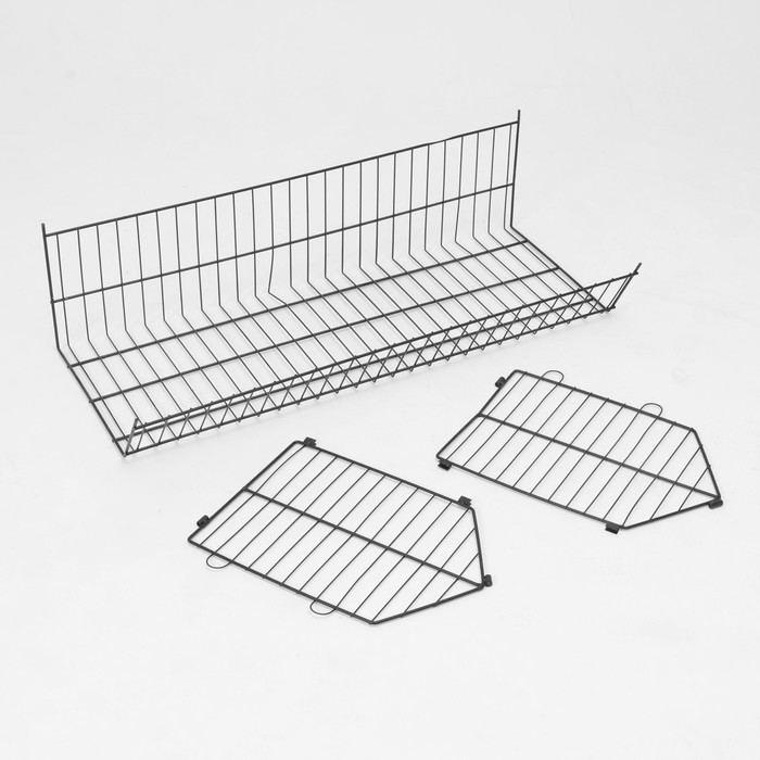 Накопитель разборный на колесах, 5 корзин с разделителями, 90×42×135 см, цвет чёрный Накопитель разборный на колесах, 5 корзин с разделителями, 90×42×135 см, цвет чёрный