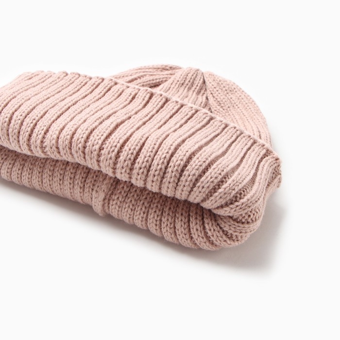 Шапка женская демисезонная, цвет пудра, размер 52-56 Шапка женская демисезонная, цвет пудра, размер 52-56