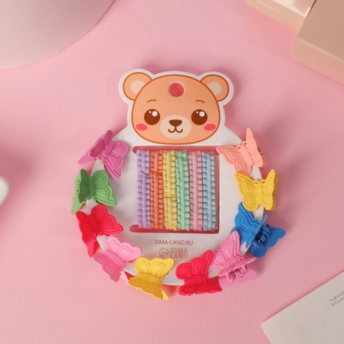 Набор для волос Набор для волос "Солнышко" (6 резинок,10 крабиков) бабочка