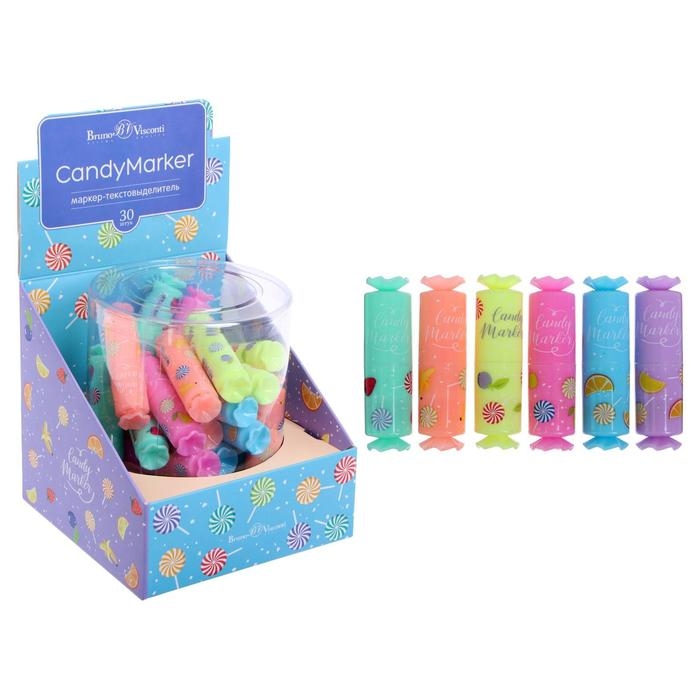 Маркер текстовыделитель 1-5 мм BrunoVisconti CandyMarker, МИКС Маркер текстовыделитель 1-5 мм BrunoVisconti CandyMarker, МИКС