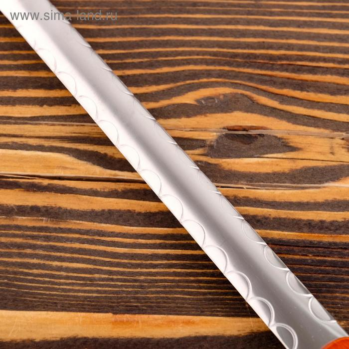 Шумовка для казана узбекская 43см, диаметр 16см, с деревянной ручкой Шумовка для казана узбекская 43см, диаметр 16см, с деревянной ручкой